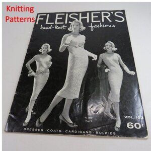 Fleisher's Hand Knitting Fashion Magazine Vol 103..1958 with real patterns